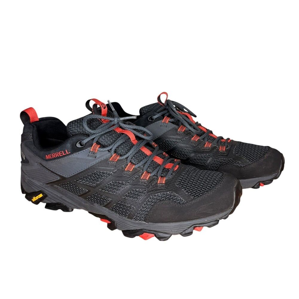Merrell Men’s Size 14 Hiking Shoes Black Moab FST 2 Waterproof Lightweight